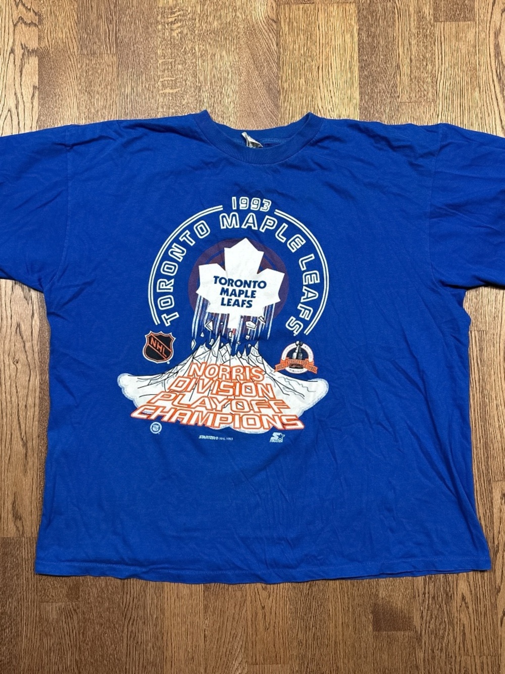 Vintage 90s Starter Toronto Maple Leafs Norris Division Champions Shirt Mens XL
